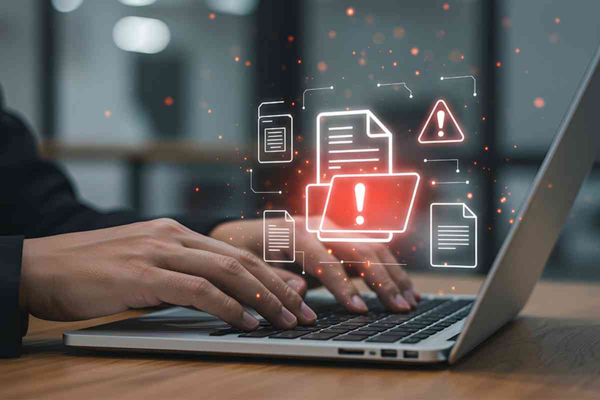 Person, die einen Laptop benutzt